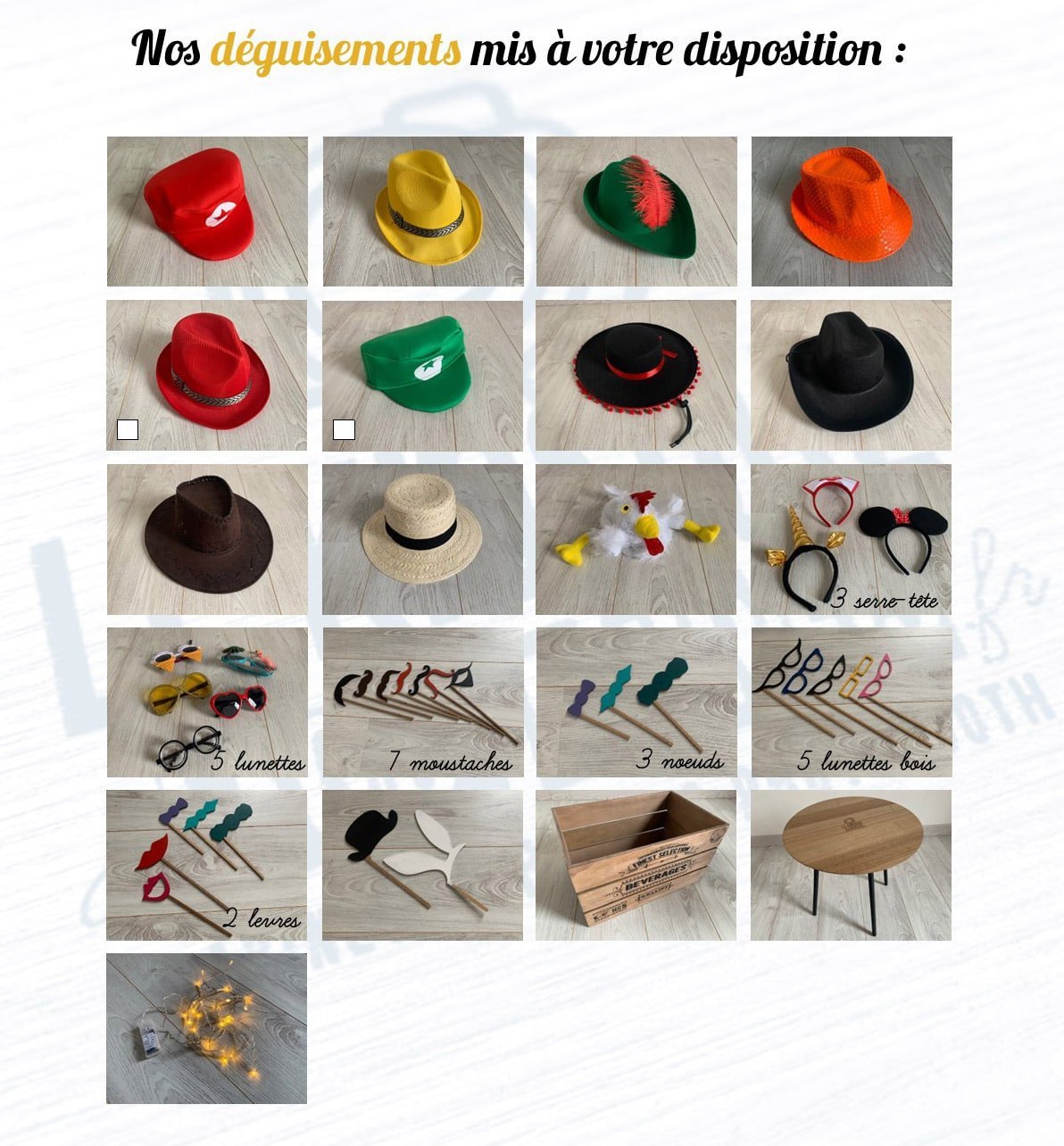Les accessoires en détail